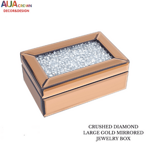 LUXURY DIAMOND GLASS MIRRORED JEWELRY BOX